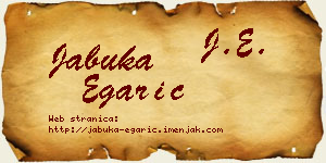 Jabuka Egarić vizit kartica